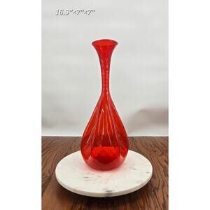 Vintage Red Empoli Italian Vase